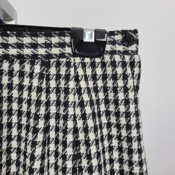 Mister Leonard Wool Hounds Tooth Skirt Size S/M - Picture 6 of 15